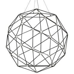 ConstellationĀ® 45"W Nickel 40-Light LED Pendant Light