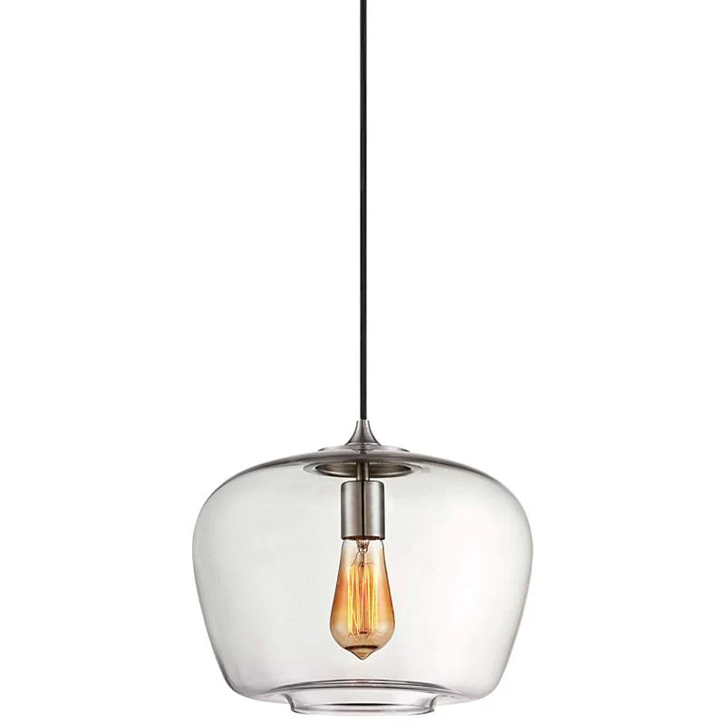 Contemporary Urban 12 1/4"W Clear Glass Mini Pendant Light 2 Contemporary Urban 12 1/4"W Clear Glass Mini Pendant Light - Image 2