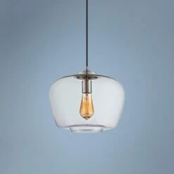 Contemporary Urban 12 1/4"W Clear Glass Mini Pendant Light