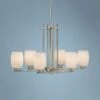 Convertible Brushed Nickel Six Light Chandelier