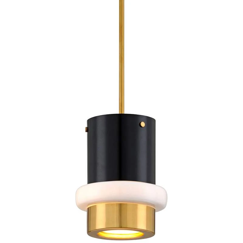 Corbett Beckenham 8" Wide Polished Brass Black Mini Pendant 2 Corbett Beckenham 8" Wide Polished Brass Black Mini Pendant - Image 2