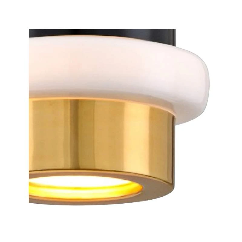 Corbett Beckenham 8" Wide Polished Brass Black Mini Pendant 3 Corbett Beckenham 8" Wide Polished Brass Black Mini Pendant - Image 3