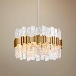 Corbett Ciro 20" Wide Silver Leaf Pendant Light