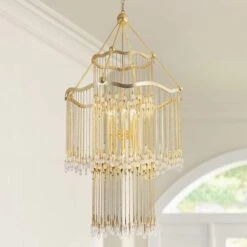 Corbett Kiara 40" Wide Gold Leaf 16-Light Chandelier