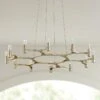 Corbett Nexus 38" Wide Silver Leaf 12-Light LED Chandelier