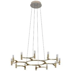 Corbett Nexus 38" Wide Silver Leaf 12-Light LED Chandelier 9 Corbett Nexus 38" Wide Silver Leaf 12-Light LED Chandelier -Modern Lamp Shop corbett nexus 38 inch wide silver leaf 12 light led chandelier 161y0views3