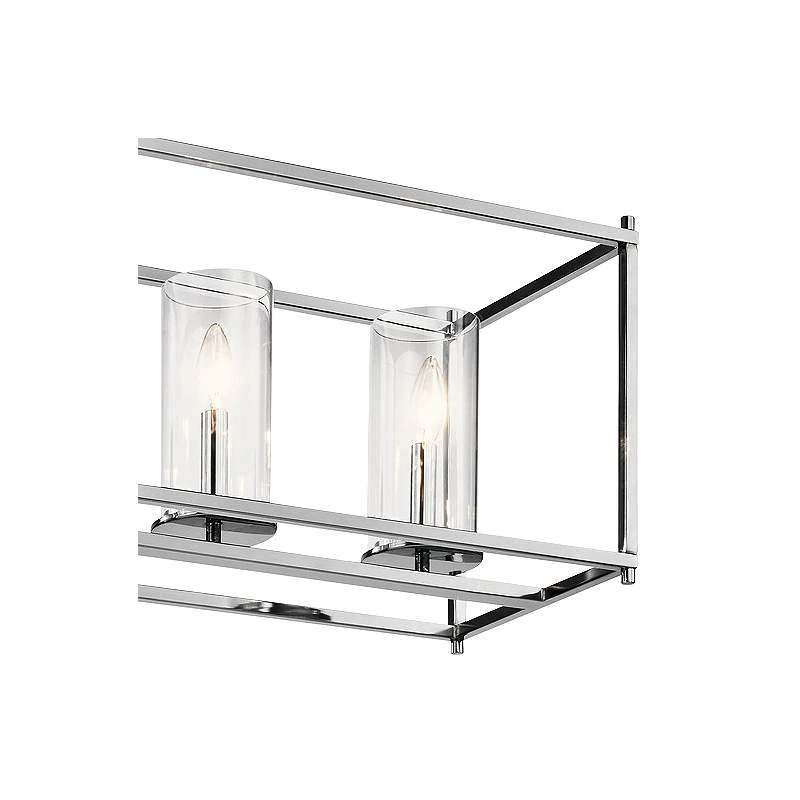Crosby 41 1/4" Wide Chrome Kitchen Island Light Chandelier 3 Crosby 41 1/4" Wide Chrome Kitchen Island Light Chandelier - Image 3