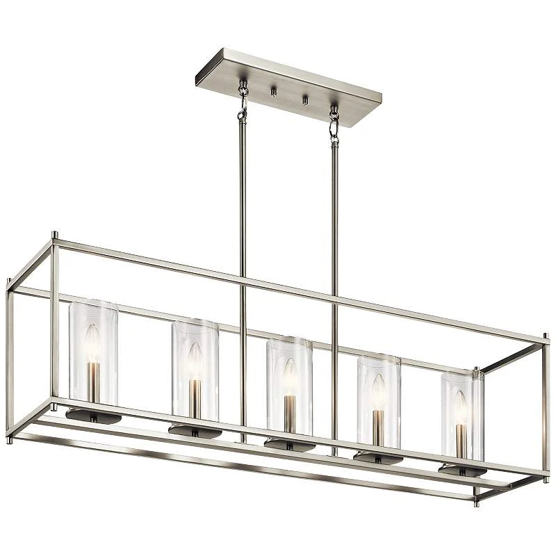 Crosby 41 1/4" Wide Nickel Kitchen Island Light Chandelier 1 Crosby 41 1/4" Wide Nickel Kitchen Island Light Chandelier
