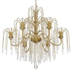 Crystal Rain 30" Wide Soft Gold Crystal 6-Light Chandelier 8 Crystal Rain 30" Wide Soft Gold Crystal 6-Light Chandelier -Modern Lamp Shop crystal rain 30 inch wide soft gold crystal 6 light chandelier 678a1views1