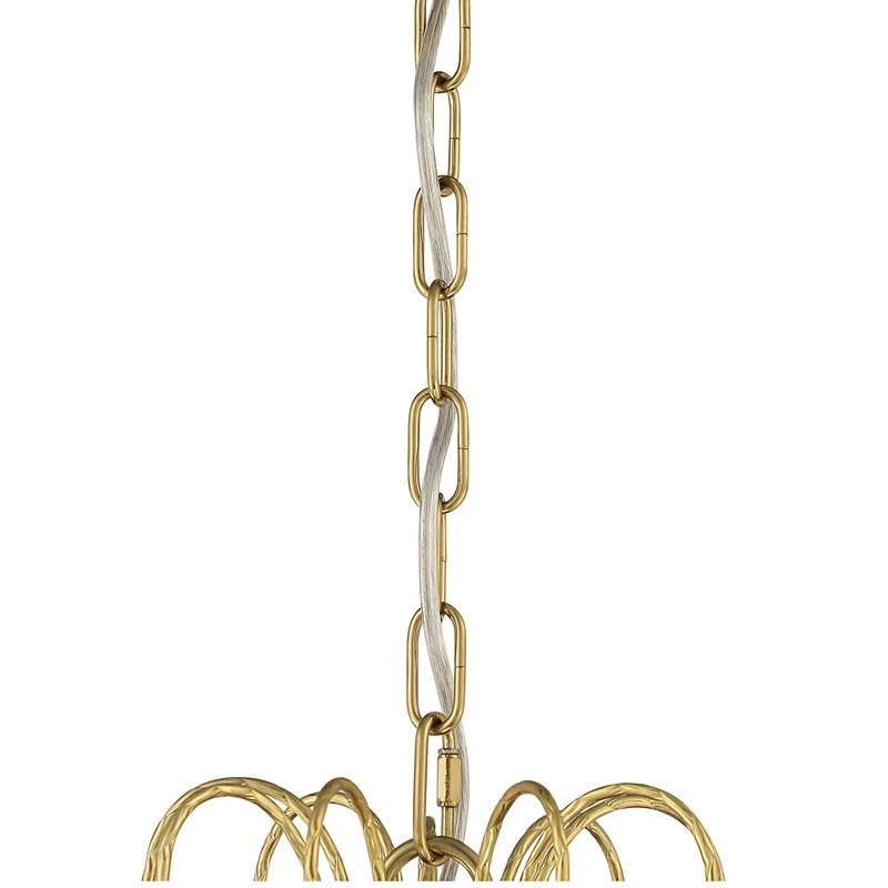 Crystal Rain 30" Wide Soft Gold Crystal 6-Light Chandelier 6 Crystal Rain 30" Wide Soft Gold Crystal 6-Light Chandelier - Image 6