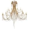 Crystorama Arcadia 61" Wide Antique Gold 28-Light Chandelier
