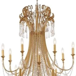 Crystorama Arcadia 61" Wide Antique Gold 28-Light Chandelier -Modern Lamp Shop crystorama arcadia 61 inch wide antique gold 28 light chandelier 99x28views2