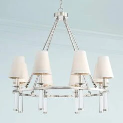 Crystorama Baxter 31 1/2" Wide Nickel 8-Light Chandelier