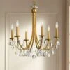 Crystorama Bridgehampton 26"W Antique Gold 6-Light Crystal Chandelier