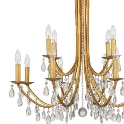 Crystorama Bridgehampton 32" Wide Gold 12-Light Chandelier -Modern Lamp Shop crystorama bridgehampton 32 inch wide gold 12 light chandelier 83f94views2