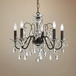 Crystorama Butler 23" Wide 5-Light English Bronze Chandelier