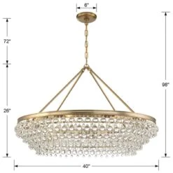 Crystorama Calypso 40" Wide Vibrant Gold And Crystal Chandelier -Modern Lamp Shop crystorama calypso 40 inch wide vibrant gold and crystal chandelier 94c13views4