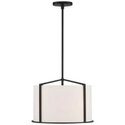 Crystorama Carlyn 16" Wide Black Steel Drum Pendant Light 8 Crystorama Carlyn 16" Wide Black Steel Drum Pendant Light -Modern Lamp Shop crystorama carlyn 16 inch wide black steel drum pendant light 157n1views3