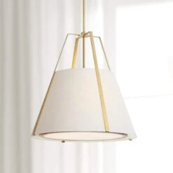 Crystorama Fulton 20" Wide Antique Gold Metal Pendant Light
