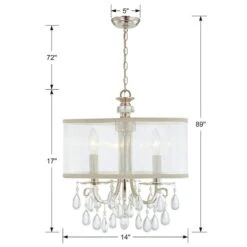 Crystorama Hampton Polished Chrome 14" Wide Mini Chandelier -Modern Lamp Shop crystorama hampton polished chrome 14 inch wide mini chandelier p9677views4