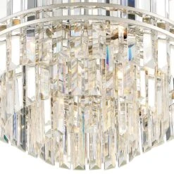 Crystorama Hayes 22" Wide 12-Light Nickel And Crystal Chandelier -Modern Lamp Shop crystorama hayes 22 inch wide 12 light nickel and crystal chandelier 236r2views1