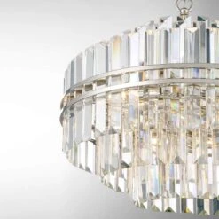Crystorama Hayes 22" Wide 12-Light Nickel And Crystal Chandelier -Modern Lamp Shop crystorama hayes 22 inch wide 12 light nickel and crystal chandelier 236r2views2