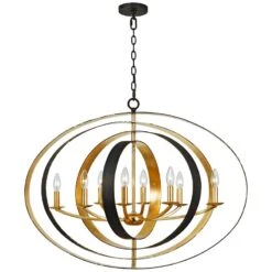 Modern Lamp Shop -Modern Lamp Shop crystorama luna 36 inch wide bronze and gold oval chandelier 1p425