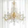 Crystorama Maria Theresa 20" Wide 5-Light Gold Chandelier