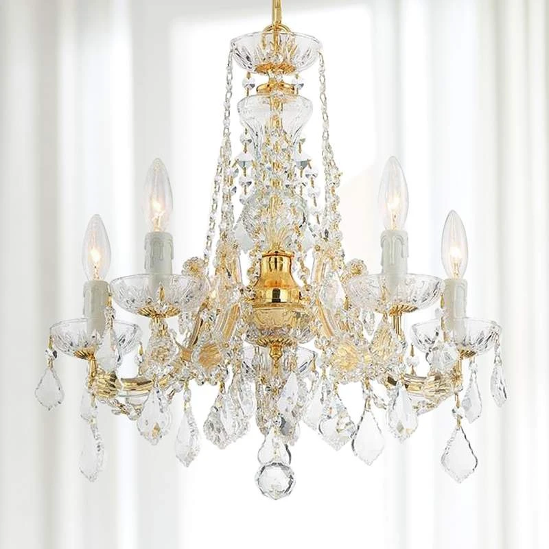 Crystorama Maria Theresa 20" Wide 5-Light Gold Chandelier 1 Crystorama Maria Theresa 20" Wide 5-Light Gold Chandelier