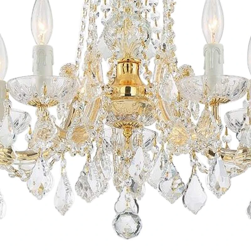 Crystorama Maria Theresa 20" Wide 5-Light Gold Chandelier 3 Crystorama Maria Theresa 20" Wide 5-Light Gold Chandelier - Image 3