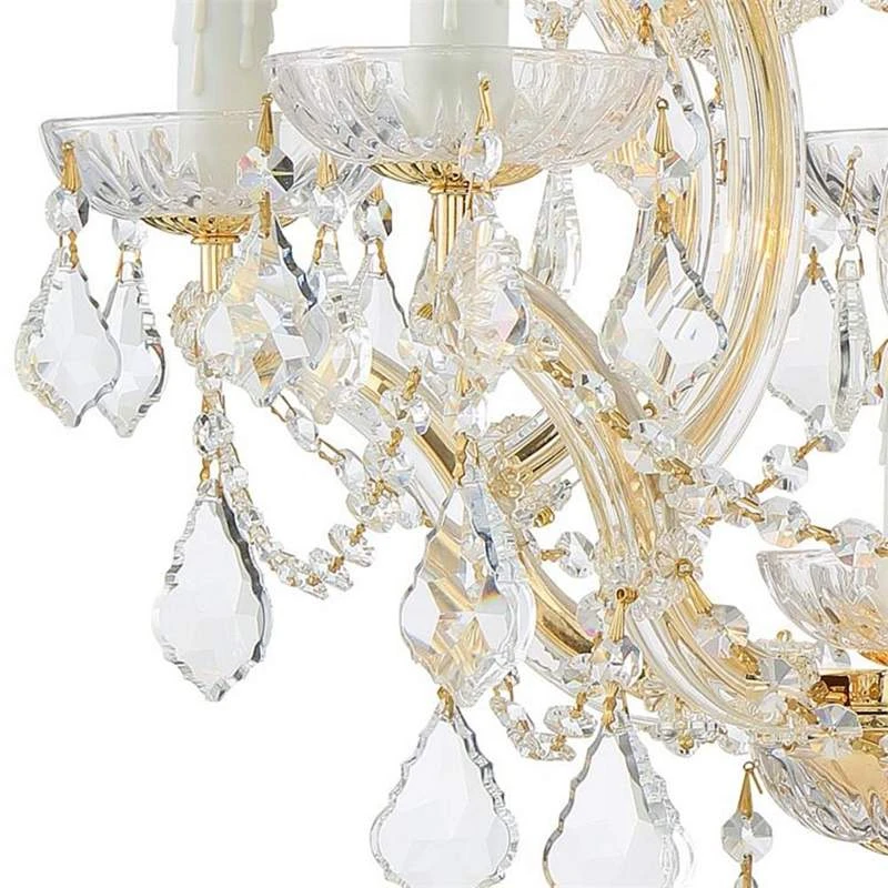 Crystorama Maria Theresa 20"W Gold 6-Light Crystal Chandelier 2 Crystorama Maria Theresa 20"W Gold 6-Light Crystal Chandelier - Image 2