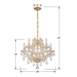 Crystorama Maria Theresa 20"W Gold 6-Light Crystal Chandelier 7 Crystorama Maria Theresa 20"W Gold 6-Light Crystal Chandelier -Modern Lamp Shop crystorama maria theresa 20 inchw gold 6 light crystal chandelier 957e1views3