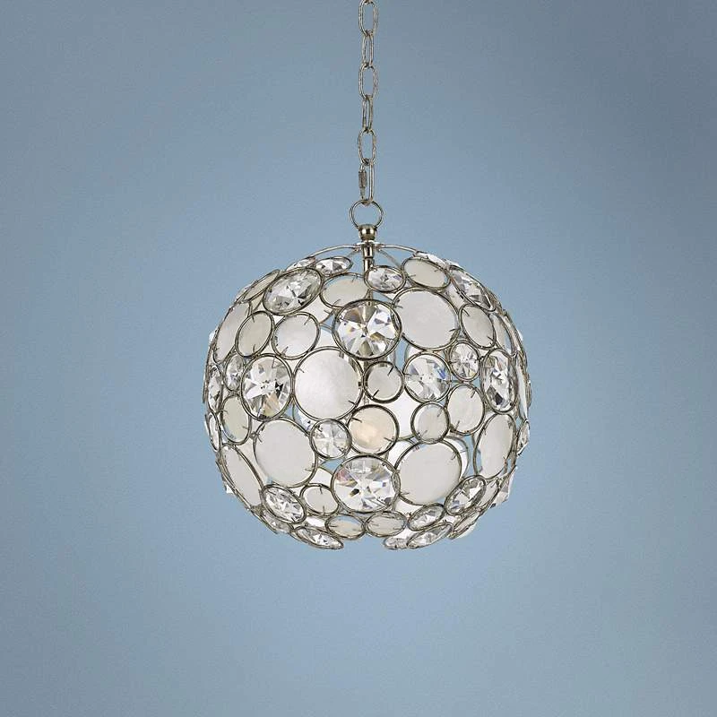 Crystorama Palla 13" Wide Antique Silver Orb Pendant Light 1 Crystorama Palla 13" Wide Antique Silver Orb Pendant Light