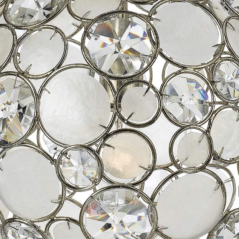 Crystorama Palla 13" Wide Antique Silver Orb Pendant Light 3 Crystorama Palla 13" Wide Antique Silver Orb Pendant Light - Image 3