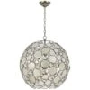 Crystorama Palla 22" Wide Antique Silver Orb Pendant Light