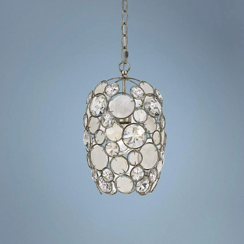 Crystorama Palla 8 1/2" Wide Antique Silver Mini Pendant 1 Crystorama Palla 8 1/2" Wide Antique Silver Mini Pendant