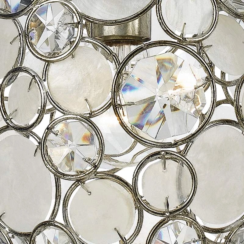 Crystorama Palla 8 1/2" Wide Antique Silver Mini Pendant 3 Crystorama Palla 8 1/2" Wide Antique Silver Mini Pendant - Image 3