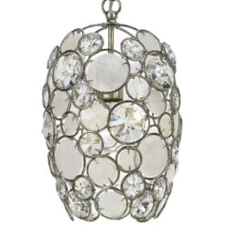 Crystorama Palla 8 1/2" Wide Antique Silver Mini Pendant 8 Crystorama Palla 8 1/2" Wide Antique Silver Mini Pendant -Modern Lamp Shop crystorama palla 8 and one half inch wide antique silver mini pendant v2031views2