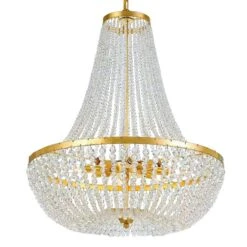 Crystorama Rylee 24 3/4" Wide Antique Gold 8-Light Crystal Chandelier