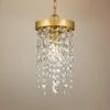 Crystorama Winham 7"W Antique Gold And Crystal Mini Pendant