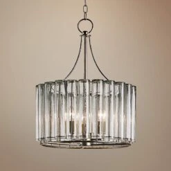 Currey And Company Bevilaqua 18" Wide Silver Chandelier