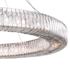 Cuvette 63" Wide Chrome And Crystal Pendant Light 5 Cuvette 63" Wide Chrome And Crystal Pendant Light -Modern Lamp Shop cuvette 63 inch wide chrome and crystal pendant light 39v04views1