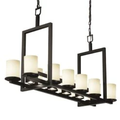 Dakota 49" Wide Matte Black 17-Light Island Chandelier