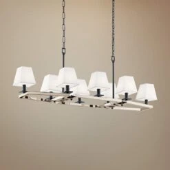 Dancar 48"W Polished Nickel Kitchen Island Light Chandelier