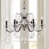 DeMallo 26" Wide Dark Bronze 6-Light Traditional Crystal Chandelier