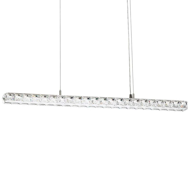 Dionia 38" Wide Stainless Steel Modern LED Kitchen Island Pendant 2 Dionia 38" Wide Stainless Steel Modern LED Kitchen Island Pendant - Image 2