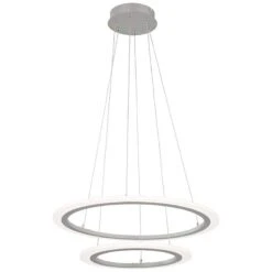 Discovery 23 3/4" Wide Silver 2-Tier LED Pendant Light