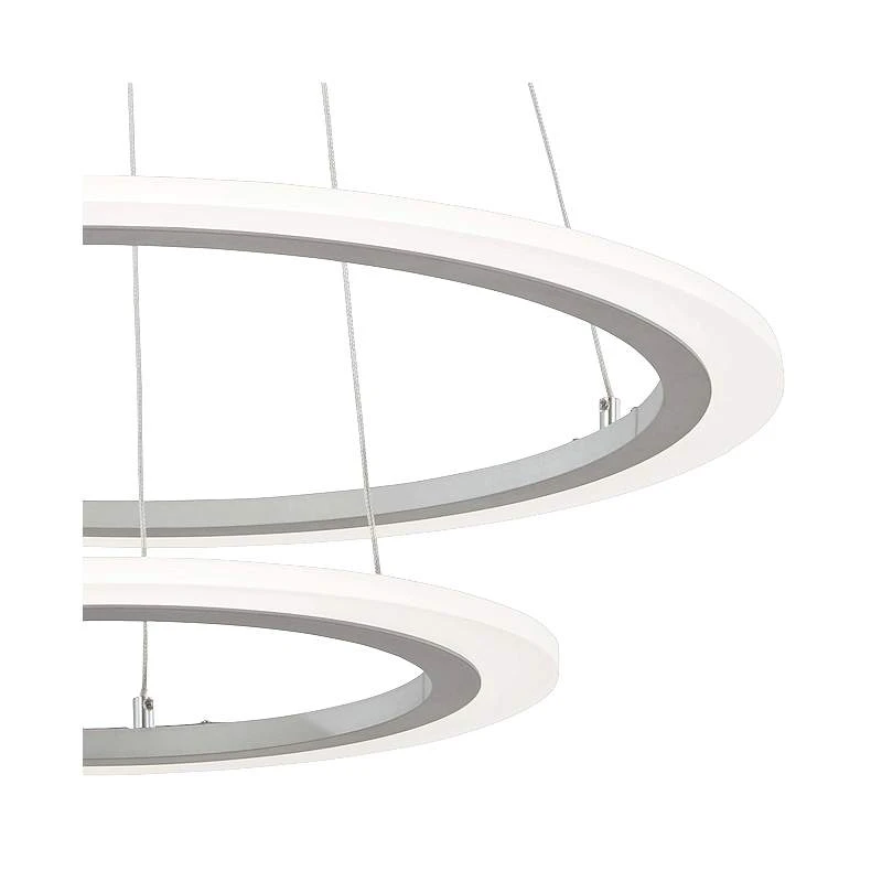 Discovery 23 3/4" Wide Silver 2-Tier LED Pendant Light 2 Discovery 23 3/4" Wide Silver 2-Tier LED Pendant Light - Image 2
