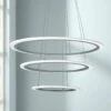 Discovery 31 1/4" Wide Silver 3 Ring LED Pendant Light