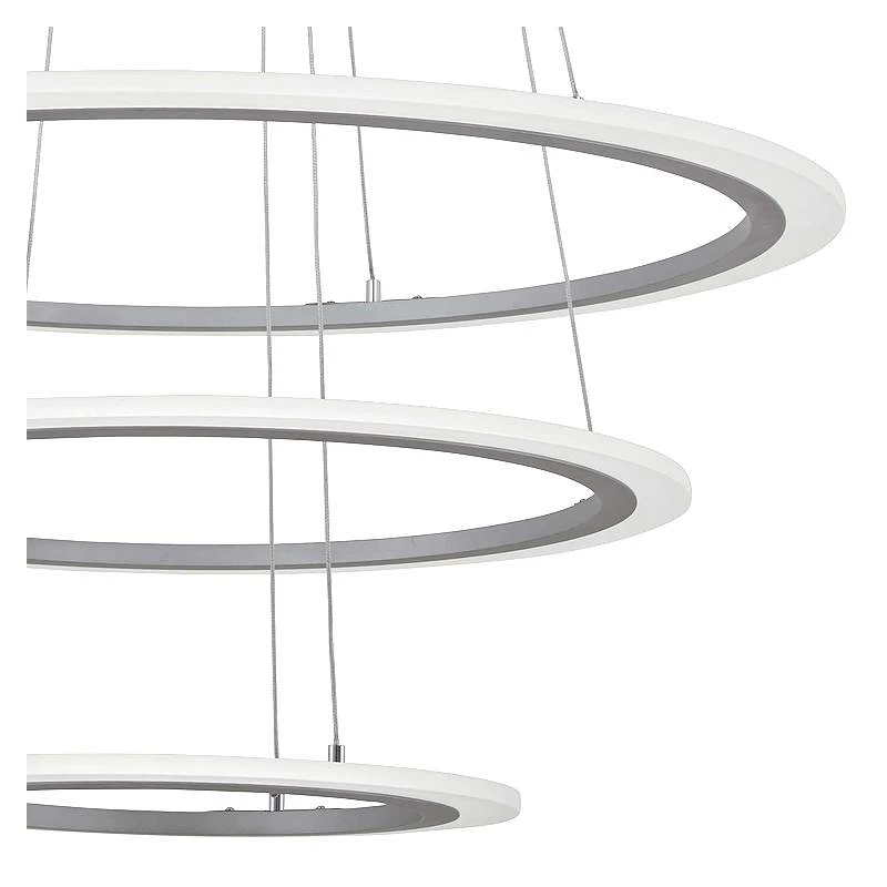 Discovery 31 1/4" Wide Silver 3 Ring LED Pendant Light 3 Discovery 31 1/4" Wide Silver 3 Ring LED Pendant Light - Image 3
